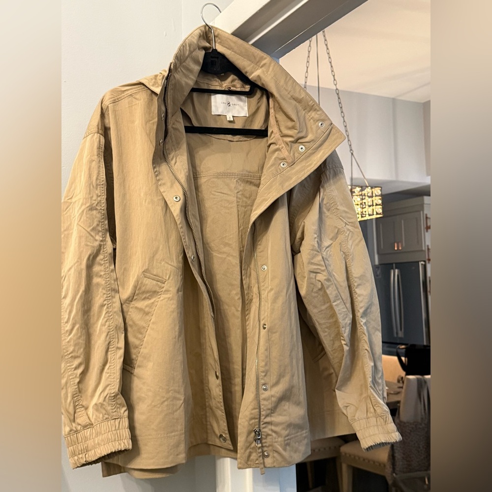 Hooded Lou & Grey Beige Rain Jacket